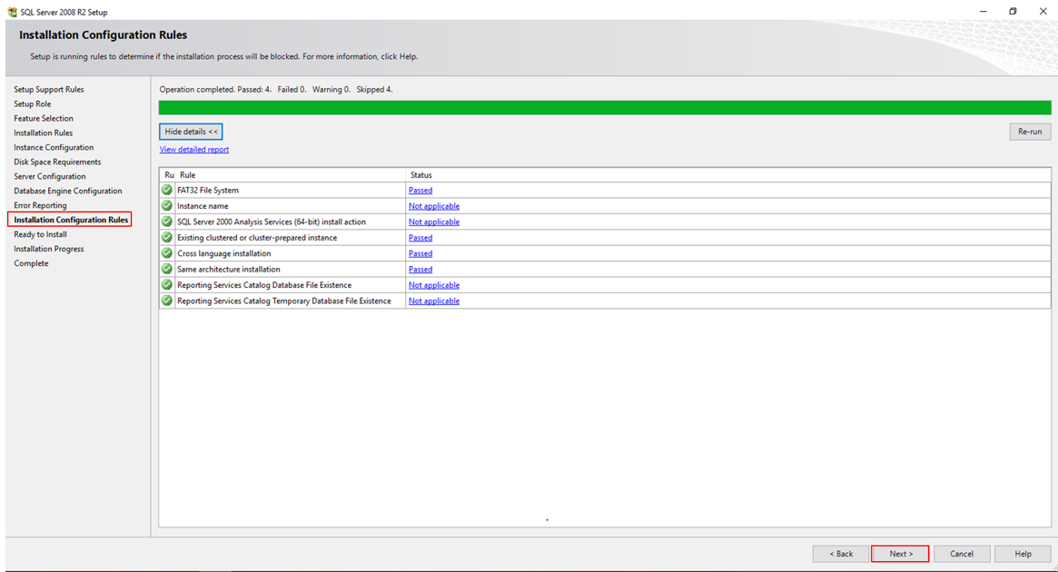 installation Configuration rols