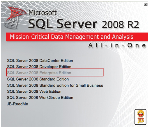 choose install sql enterprise
